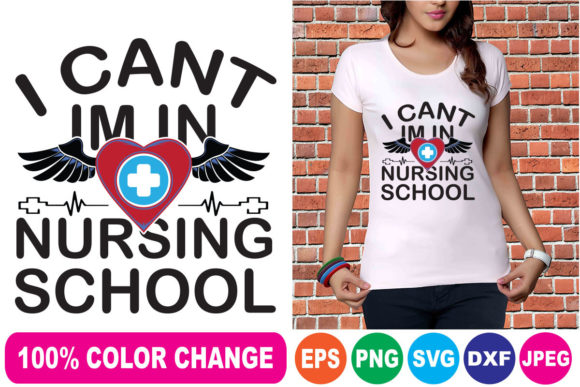I Can't I'm in Nurse School T Shirt