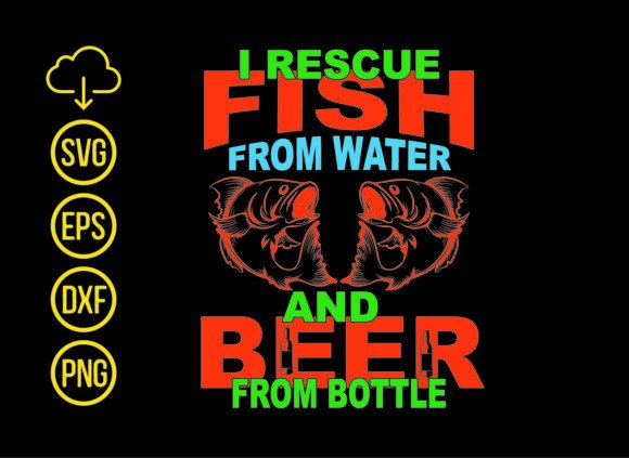 I Rescue Fish from Water T-Shirt Design