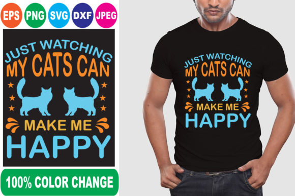 Just Watching My Cats Can T-Shirt Designs