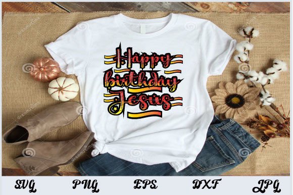 Retro Christmas Design Happy Birthday J T-Shirt